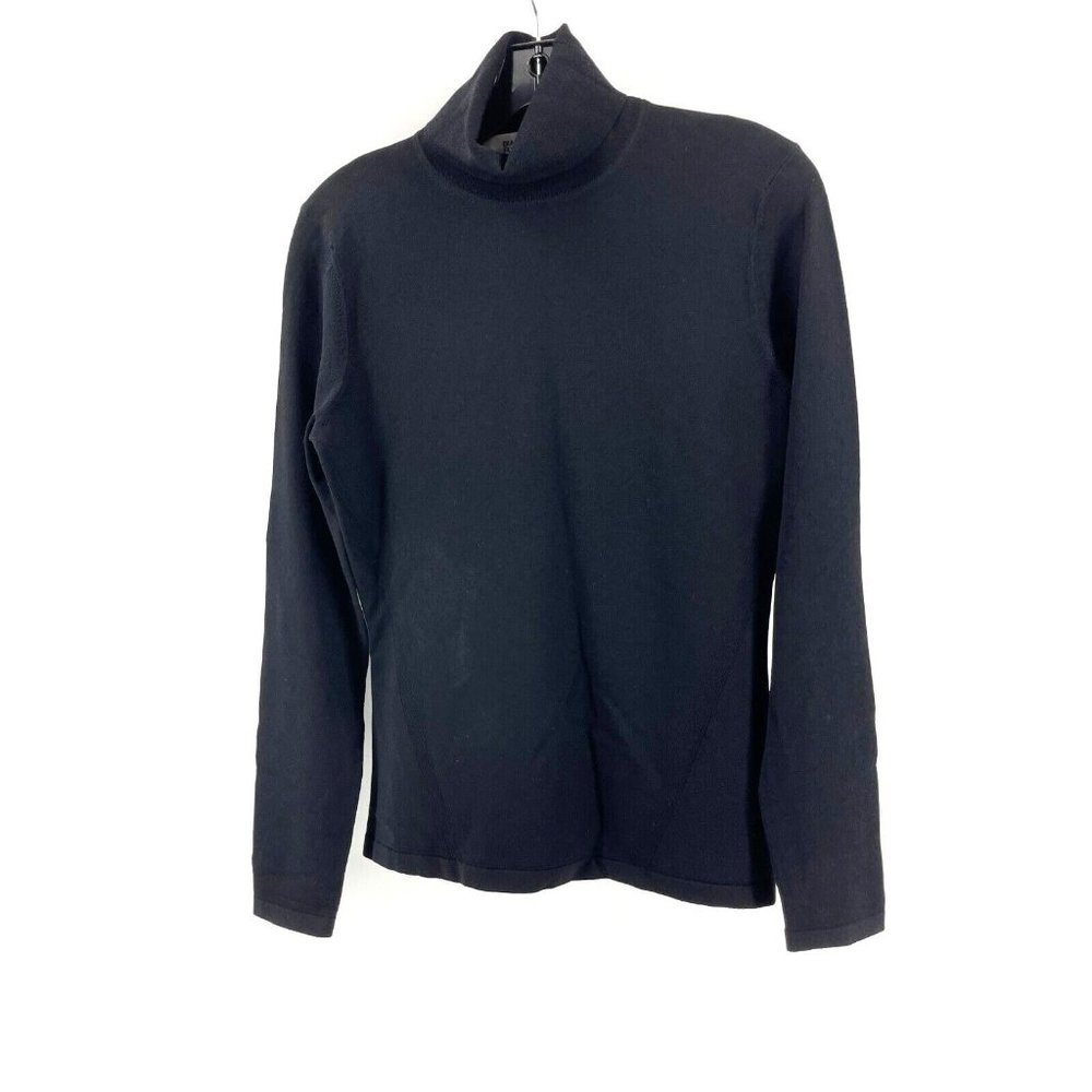 Diane Von Furstenberg Women's Black Long Sleeve Turtleneck Top Shirt Size M